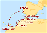 Ver el itinerario del Crucero Joyas del Atl�ntico II