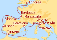 Ver el itinerario del Crucero Mediterr�neo y Europa Occidental