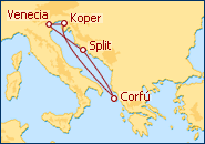 Ver el itinerario del Crucero Venecia e Islas Griegas, Fiesta Redentor