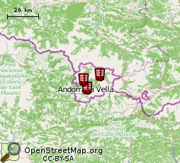 Hoteles de Andorra en el Mapa