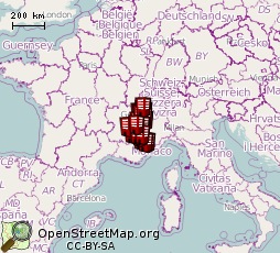 Hoteles de Alpes Franceses en el Mapa