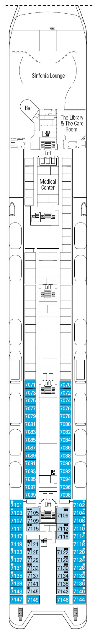 Cubierta  MSC Sinfonia