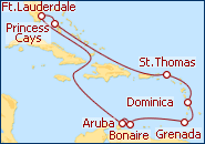 Ver el itinerario del Crucero Sur del Caribe 