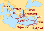 Itinerario Tierra Santa  de Roma a Atenas