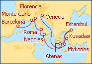 Ver el itinerario del Crucero Gran Mediterraneo