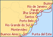 Ver el itinerario del Crucero Sudamerica - De Buenos Aires a Rio de Janeiro