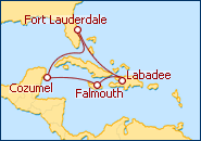 Ver el itinerario del Crucero Caribe Colorido II