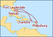 Ver el itinerario del Crucero Antillas y Bahamas  