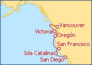 Ver el itinerario del Crucero California y Canad�