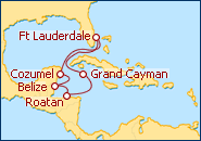 Ver el itinerario del Crucero Caribe Oeste desde Fort Lauderdale