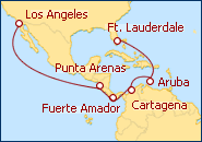 Ft. Lauderdale a los Angeles-Canal de Panamá
