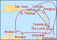 Ver el itinerario del Crucero Gran Aventura Caribe�a