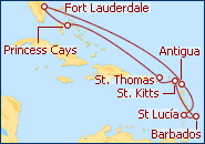 Ver el itinerario del Crucero Caribe Este