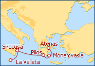 Ver el itinerario del Crucero Grecia - Sicilia