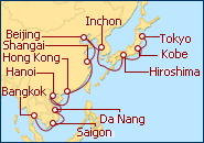 Ver el itinerario del Crucero Asia Imperial. de Bangkok a Tokio
