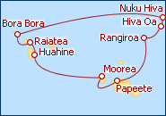 Ver el itinerario del Crucero Brisas de Tahiti