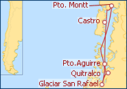 Ver el itinerario del Crucero Ruta Chonos II