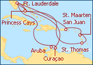 Ver el itinerario del Crucero Caribe Este y Sur 