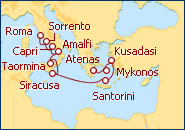 Italia, Grecia y Turquia