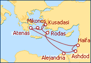 Ver el itinerario del Crucero Grecia, Israel, Egipto y Turqu�a