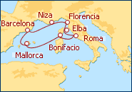 Ver el itinerario del Crucero Mallorca, Francia y Italia