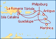 Ver el itinerario del Crucero Antillas, Rep. Dominicana, Islas V�rgenes