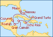 Ver el itinerario del Crucero Caribe Magico II
