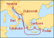 Ver el itinerario del Crucero Gemas Griegas I 