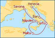 Ver el itinerario del Crucero Oto�o Mediterr�neo I