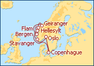 Ver el itinerario del Crucero Dinamarca y Fiordos Noruegos