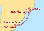 Ver el itinerario del Crucero Gran R�o del Sol VIII