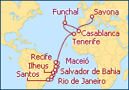 Ver el itinerario del Crucero Gran R�o del Sol I 