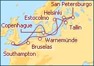 Ver el itinerario del Crucero Escandinavia y Rusia I