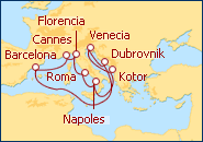 Ver el itinerario del Crucero Italia, Grecia y Turquia II