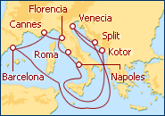 Ver el itinerario del Crucero Mediterr�neo y Adri�tico II