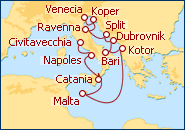 Ver el itinerario del Crucero Adri�tico e Italia