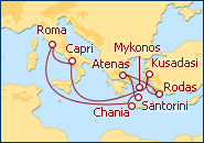 Ver el itinerario del Crucero Roma y Islas Griegas I