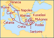 Ver el itinerario del Crucero Islas Griegas