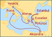 Ver el itinerario del Crucero Aventura Mediterranea