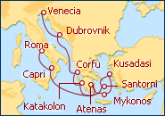 Ver el itinerario del Crucero Aventura Mediterranea  