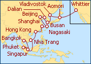 Itinerario Gran Aventura desde Whittier a Bangkok 