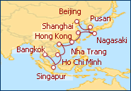 Ver el itinerario del Crucero Asia desde Bangkok a Beijing  