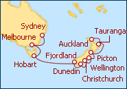 Itinerario Australia y Nueva Zelanda - de Sydney a Auckland 2013