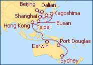 Itinerario Gran Aventura desde Sydney a Pekin  2013
