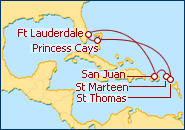 Ver el itinerario del Crucero Caribe Este y Sur II     2012/2013