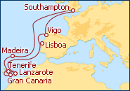 Ver el itinerario del Crucero Canarias I
