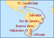 Sudamérica desde Ft. Lauderdale a Valparaiso 2013