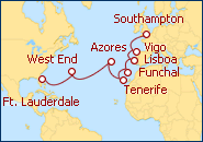Itinerario Gran Aventura de Southampton a F. Lauderdale  
