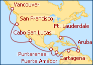 Ver el itinerario del Crucero Canal de Panam�: de Vancouver a Ft. Lauderdale