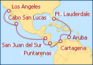 Itinerario C. de Panam� - De Fort Lauderdale a L. �ngeles 